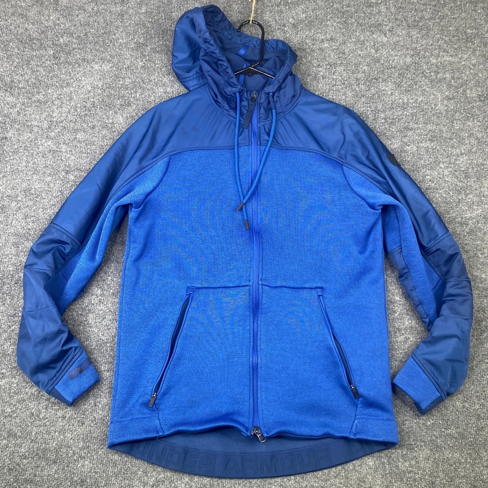 Under Armour Mens The Swacket Full Zip Hoodie Blue Hybrid Jacket Medium